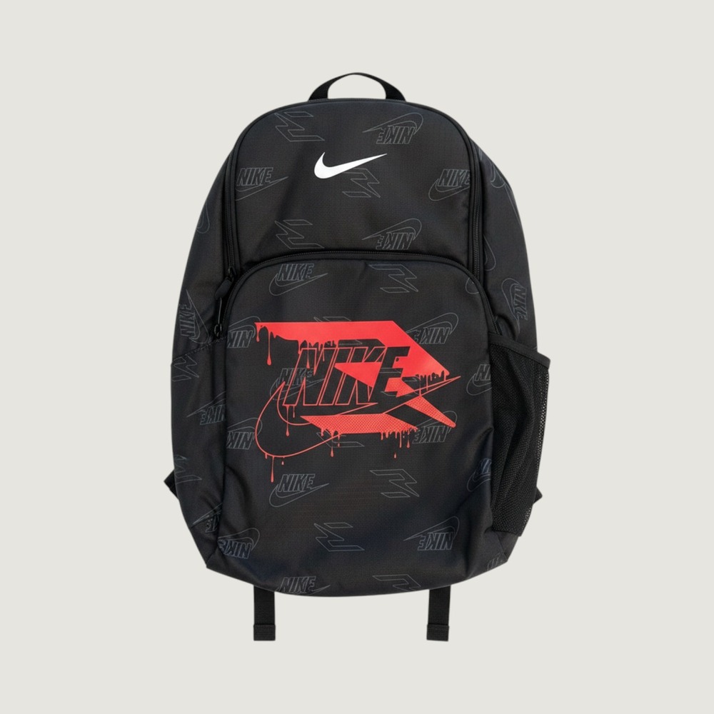 Nike 3 Brand by Russell Wilson Backpack Black Red Drip Logo Graphic Bag NEW